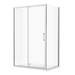 Monza 1200 x 800mm Sliding Door Shower Enclosure + Pearlstone Tray profile small image view 2 