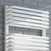 Monza 500 x 1269 White Designer D-Shaped Heated Towel Rail profile small image view 2 