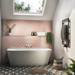Monza 1700 x 800 Double Ended Free Standing Back To Wall Bath profile small image view 3 