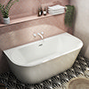 Monza 1700 x 800 Double Ended Free Standing Back To Wall Bath profile small image view 1 
