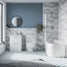 Monza 1700 x 750 Curved Free Standing Corner Bath with Screen profile small image view 4 