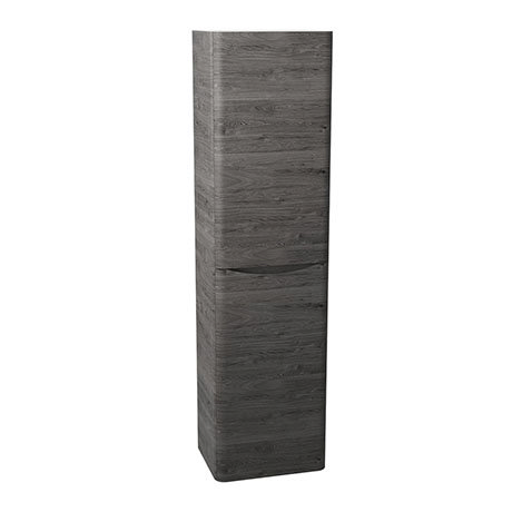 Monza Graphite Oak Tall Wall Hung Storage Unit - 1500mm High