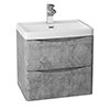 Monza Concrete Effect 500mm Wide Wall Mounted Vanity Unit profile small image view 1 