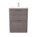 Monza 600mm Floor Standing Vanity Unit (Stone Grey Woodgrain - Depth 450mm) profile small image view 5 