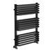 Monza 500 x 736 Anthracite Designer D-Shaped Heated Towel Rail profile small image view 2 
