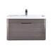 Monza 800mm Wall Hung 1 Drawer Vanity Unit (Stone Grey Woodgrain - Depth 450mm) profile small image view 2 