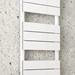 Monza White Aluminium Heated Towel Rail 1150 x 500mm Flat Panels profile small image view 2 