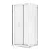 Monza 800 x 800mm Bi-Fold Door Shower Enclosure + Pearlstone Tray profile small image view 3 