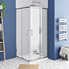 Monza 800 x 800mm Square Corner Entry Shower Enclosure without Tray profile small image view 1 