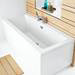Monza 1700 x 700 Double Ended Rectangular Bath profile small image view 2 
