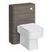 Monza Grey Avola Floor Standing Sink Vanity Unit + Square Toilet Package profile small image view 5 