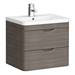 Monza Grey Avola Wall Hung Sink Vanity Unit + Square Toilet Package profile small image view 2 