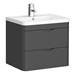 Monza Grey Wall Hung Sink Vanity Unit + Toilet Package profile small image view 2 