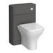 Monza Grey Wall Hung Sink Vanity Unit + Toilet Package profile small image view 4 