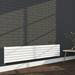 Monza 355 x 1600 Horizontal Venetian Style White Designer Radiator profile small image view 3 