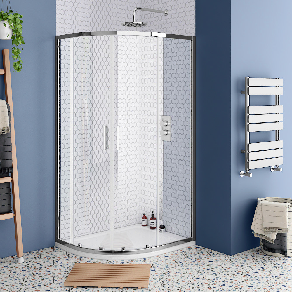 Monza 800 x 1000mm Offset Quadrant Shower Enclosure Victorian Plumbing UK