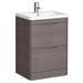 Monza Stone Grey Floor Standing Sink Vanity Unit + Toilet Package profile small image view 2 
