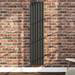 Monza 1600 x 355 Vertical Venetian Style Anthracite Designer Radiator profile small image view 3 