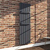 Monza 1600 x 456 Vertical Anthracite Designer Radiator with Twin Towel Rails profile small image view 1 