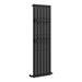 Monza 1600 x 456 Vertical Anthracite Designer Radiator with Twin Towel Rails profile small image view 2 