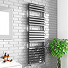 Monza 500 x 1500mm Venetian Style Anthracite Designer Towel Rail profile small image view 1 