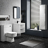 Monza Gloss White Wall Hung Vanity Bathroom Furniture Package profile small image view 1 