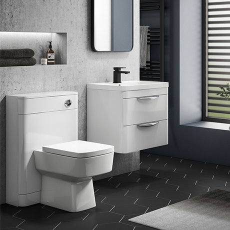 Monza Gloss White Wall Hung Sink Vanity Unit Square Toilet Package Victorian Plumbing Uk Monza Gloss White Wall Hung Sink Vanity, Bathroom Vanity Units With Toilet White