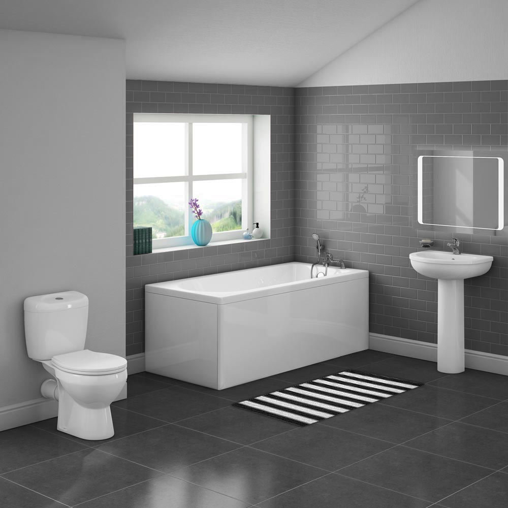Melbourne 1700 x 700 Complete Bathroom Package Victorian Plumbing UK