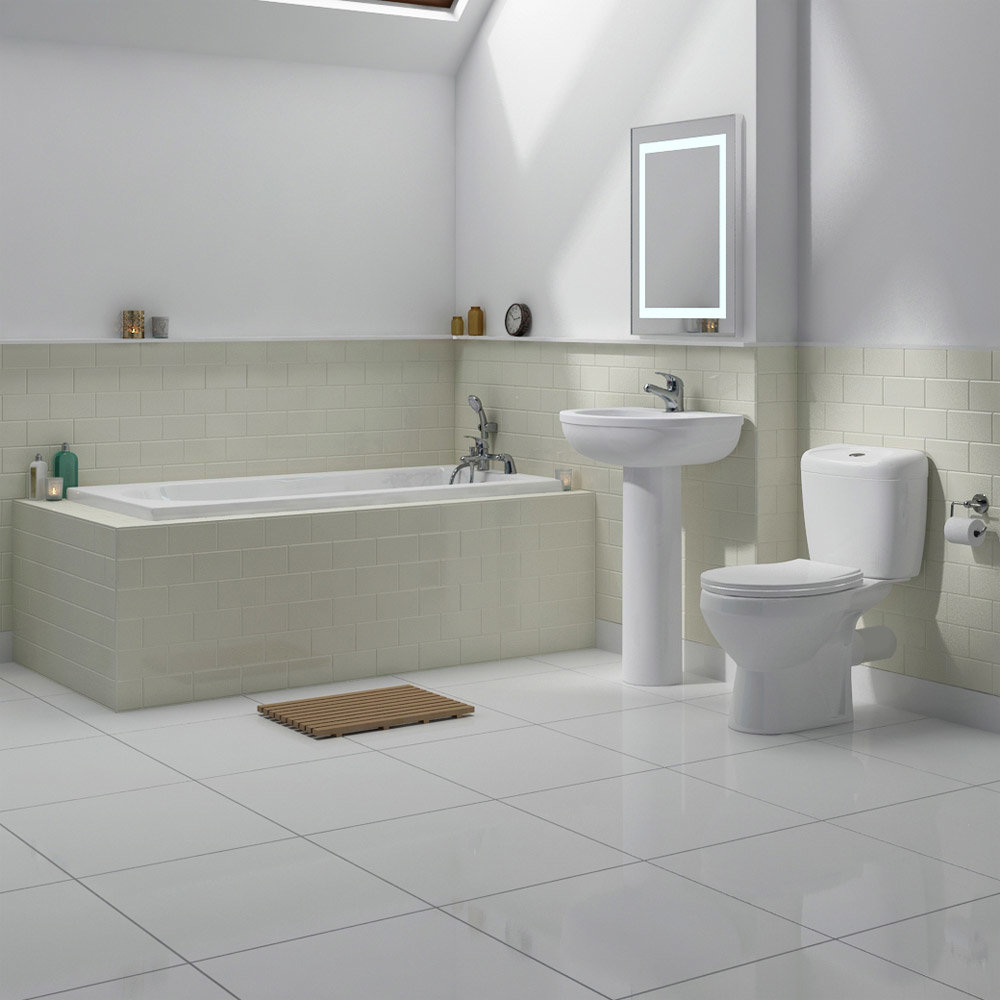 Melbourne 5 Piece Bathroom Suite  3 Bath Size Options at 