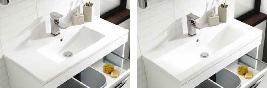 Comparison of both types of basin
