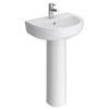 Metro Modern Basin with Full Pedestal (1 Tap Hole - Various Sizes) profile small image view 1 