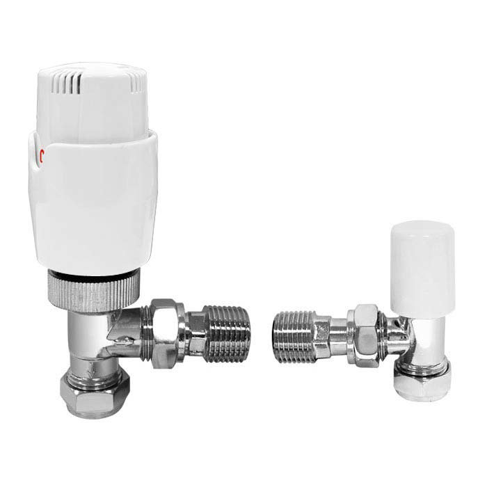 Metro Thermostatic Radiator Valve Lockshield Pack Angled at