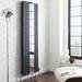 Metro Vertical Radiator with Mirror - Anthracite - Double Panel (H1800 x W500mm) profile small image view 2 