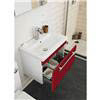 Ultra Design 600mm 2 Drawer Floor Mounted Basin & Cabinet - Gloss Red - 2 Basin Options profile small image view 3 