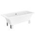 Milan 1520 Square Modern Roll Top Bath with Legs profile small image view 3 
