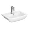 Milan 550mm Semi-Recessed Basin - 1 Tap Hole profile small image view 1 