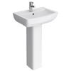 Milan Basin with Full Pedestal (550mm Wide - 1 Tap Hole) profile small image view 1 