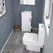Milan Compact Complete Cloakroom Unit (Gloss White - Depth 220mm) profile small image view 2 