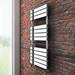 Milan Heated Towel Rail 1200mm x 490mm Chrome profile small image view 2 
