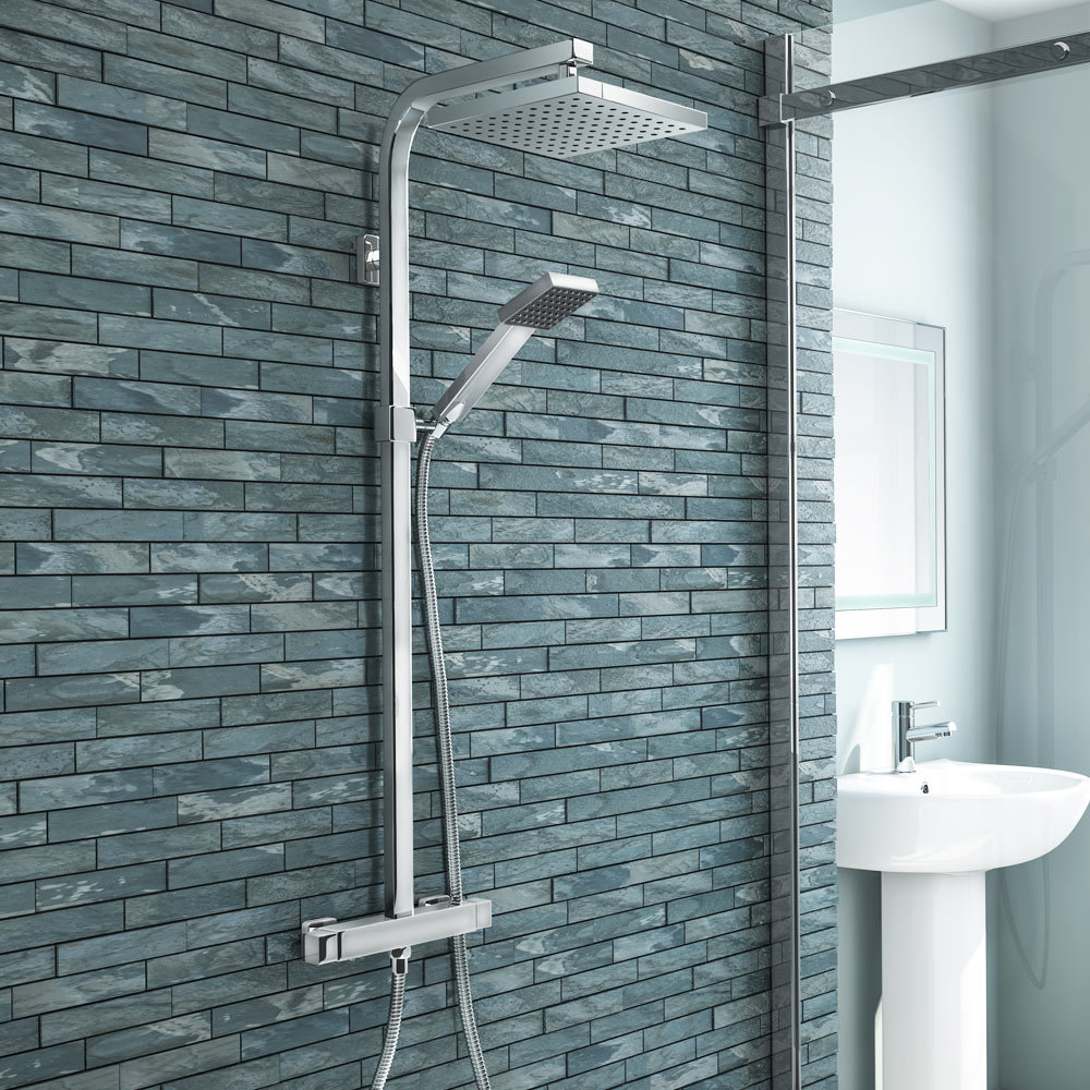 Milan Thermostatic Shower With Square Waterfall Head