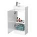 Milan Small Floor Standing Vanity Basin Unit - Gloss White (W400 x D222mm) profile small image view 3 