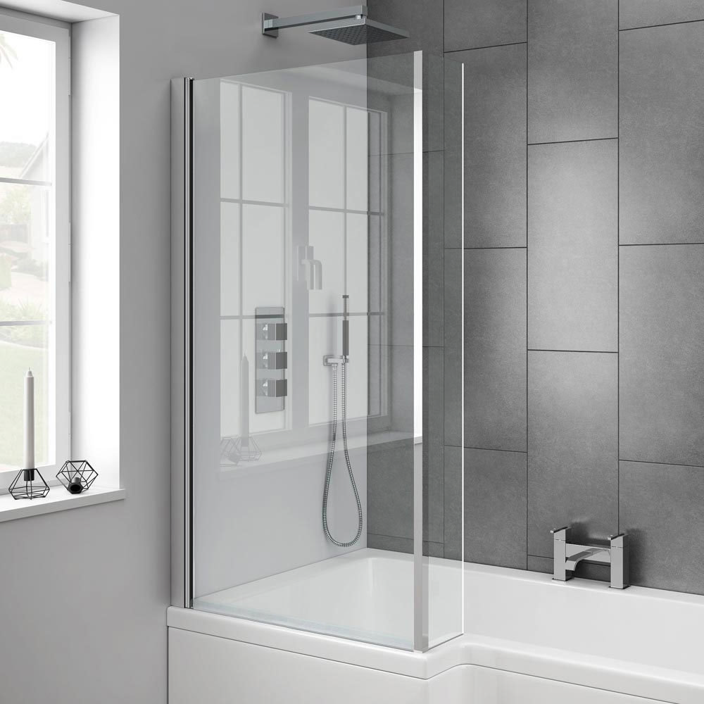 Milan Square 1700mm Shower Bath With Screen + MDF Panel Online