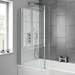 Milan Square Shower Bath - 1700mm inc. Screen + MDF Panel profile small image view 4 