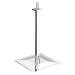 Milan Ultra Thin Square Shower Head with Vertical Arm - 200x200mm profile small image view 2 