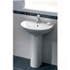 Vitra - Milton Basin and Pedestal - 1 Tap Hole - 2 Size Options profile small image view 2 