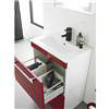 Ultra Design 600mm 2 Drawer Floor Mounted Basin & Cabinet - Gloss Red - 2 Basin Options profile small image view 2 