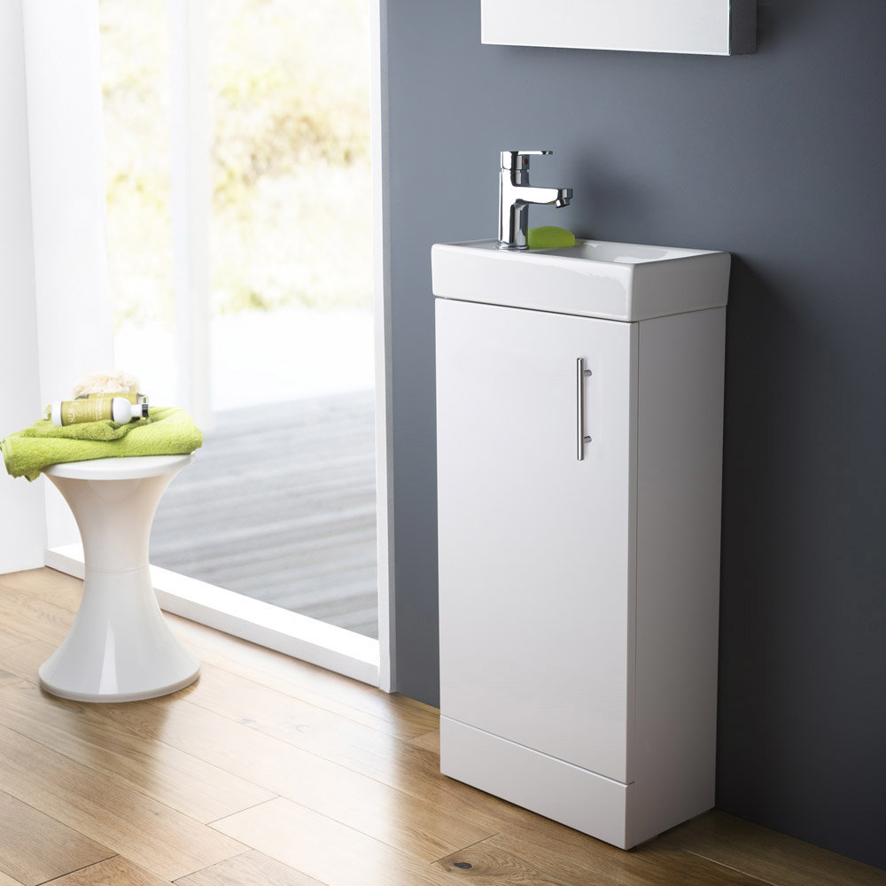Minimalist Compact Floor Standing Vanity Unit with Knedlington Close