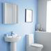 Toreno 2-Door Mirror Cabinet (Minimalist White - 617mm Wide) profile small image view 2 