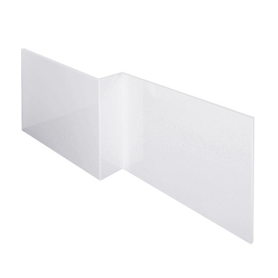 Toreno White Offset MDF Front Bath Panel NMP135 at Victorian Plumbing UK