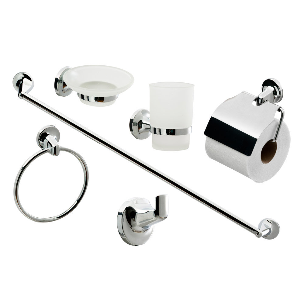 Modern 6 Piece Bathroom Accessory Set at Victorian Plumbing UK